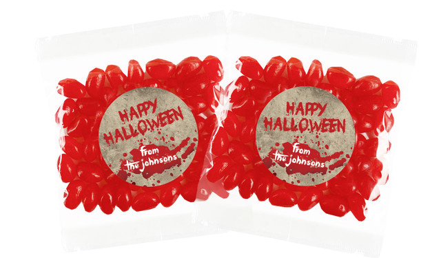 Blood Splatter Halloween Personalised Lolly Bag
