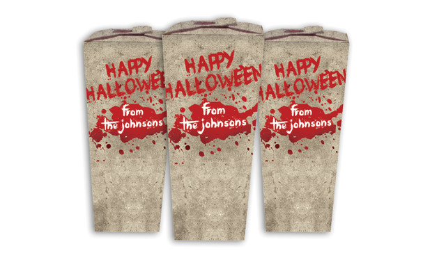 Blood Splatter Halloween Personalised Chocaboxes