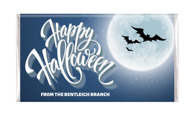 Blue Moon Halloween Personalised Chocolate Bar