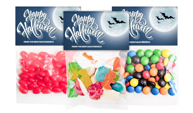 Blue Moon Halloween Personalised Lolly Bag With Topper