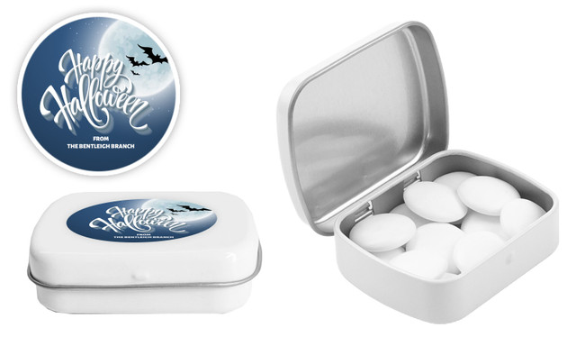 Blue Moon Halloween Personalised Mint Tins