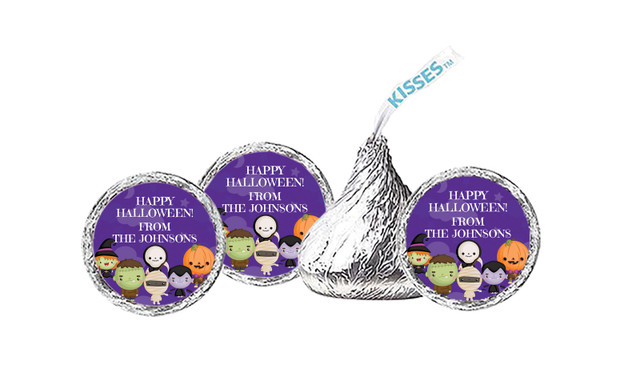 Cute Creatures Halloween Personalised Hersheys Kisses