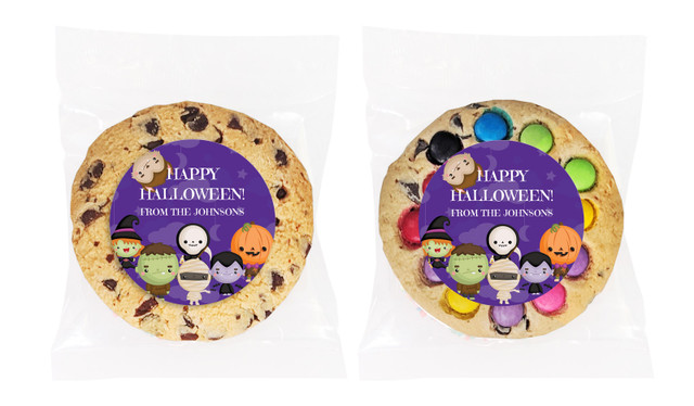 Cute Creatures Halloween Personalised Cookie