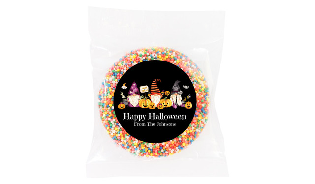 WIzard Gnomes Personalised Halloween Chocolate Freckle