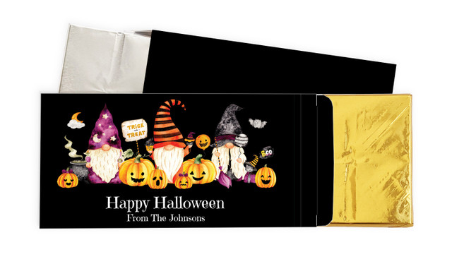 WIzard Gnomes Halloween Personalised Chocolate Bar In A Box