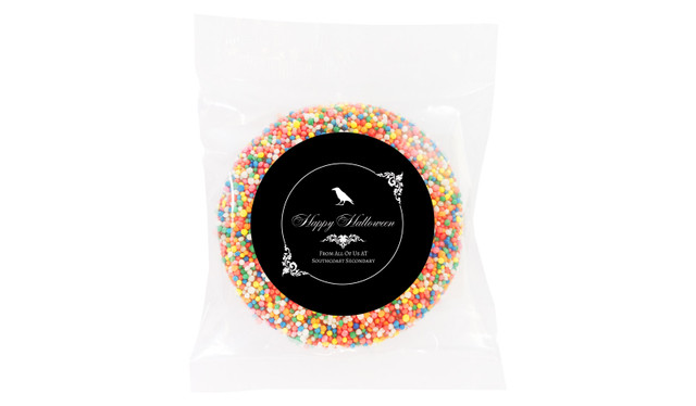 Gothic Raven Personalised Halloween Chocolate Freckle