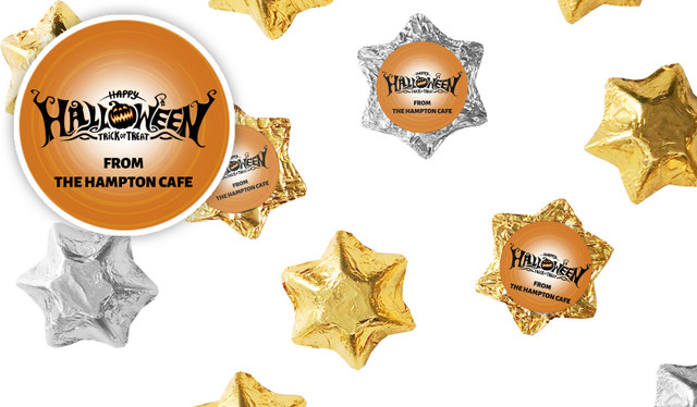Halloween Script Halloween Personalised Foil Chocolate Stars