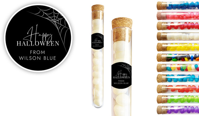 Elegant Web Halloween Personalised Test Tubes