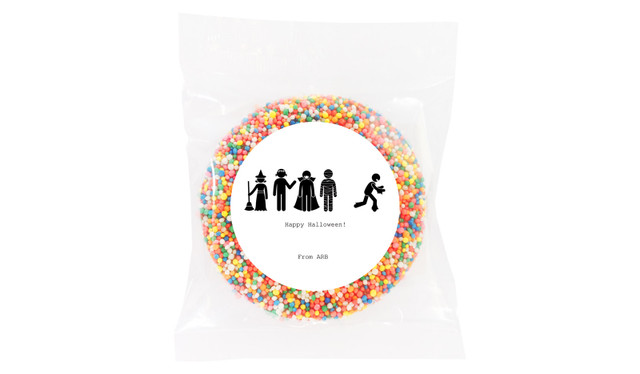 Stick Figures Personalised Halloween Chocolate Freckle