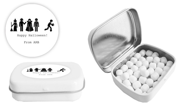 Stick Figures Halloween Personalised Mint Tins