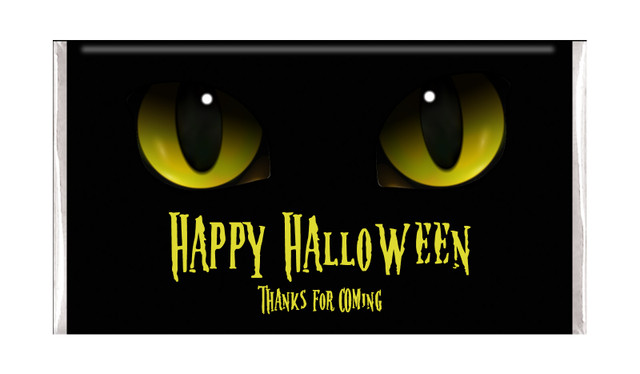 Cats Eyes Halloween Personalised Chocolate Bar