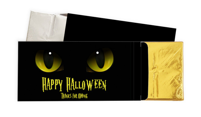 Cats Eyes Halloween Personalised Chocolate Bar In A Box