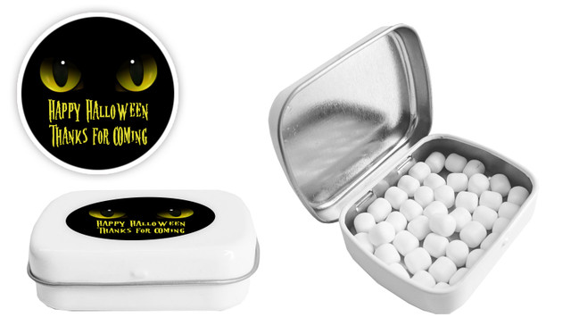 Cats Eyes Halloween Personalised Mint Tins
