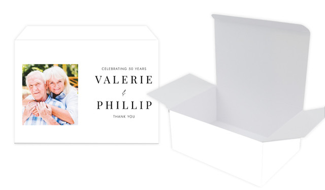 Simple Photo Anniversary Personalised Tuck Gift Box