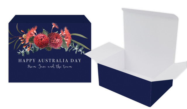Native Flowers Australia Day Personalised Tuck Gift Box