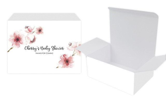 Cherry Blossoms Baby Shower Personalised Tuck Gift Box
