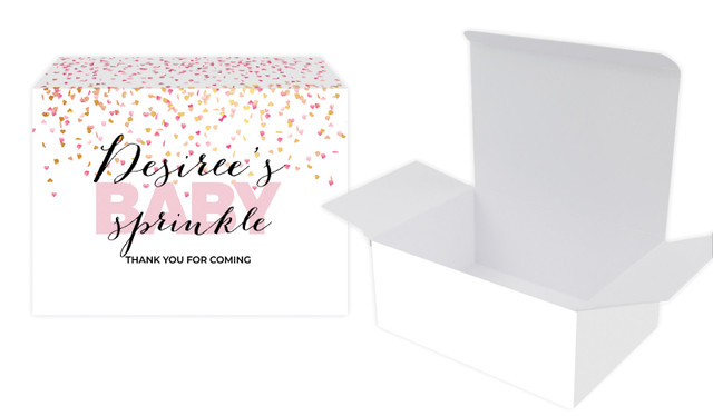 Sprinkle Confetti Baby Shower Personalised Tuck Gift Box