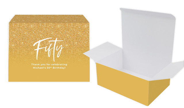50th Birthday Personalised Tuck Gift Box