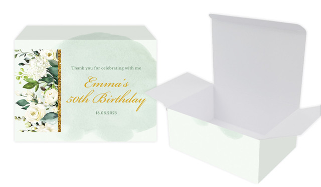 Elegant Greenery Personalised Tuck Gift Box