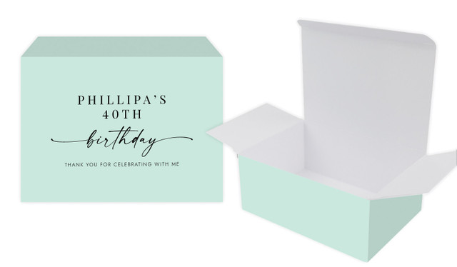 Flowing Mint Personalised Tuck Gift Box
