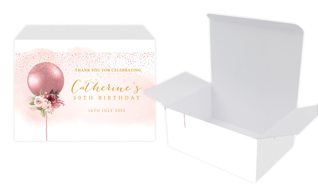 Glitter Balloon Personalised Tuck Gift Box