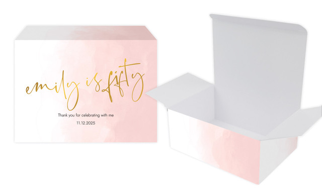 Gold On Blush Personalised Tuck Gift Box