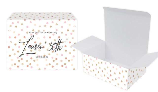 Metallic Confetti Personalised Tuck Gift Box