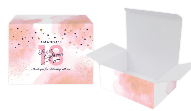 Star Watercolour Personalised Tuck Gift Box