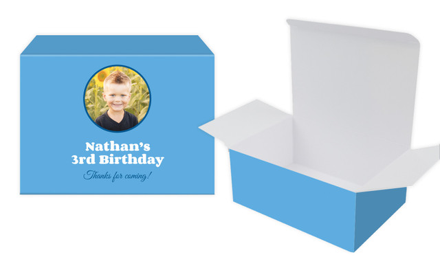 Add A Photo Boys Kids Party Personalised Tuck Gift Box