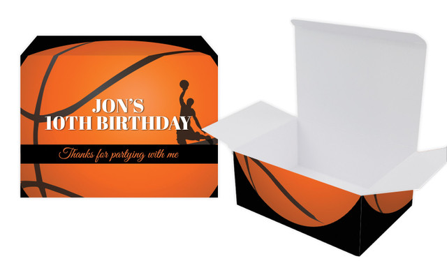 Basketball Kids Party Personalised Tuck Gift Box