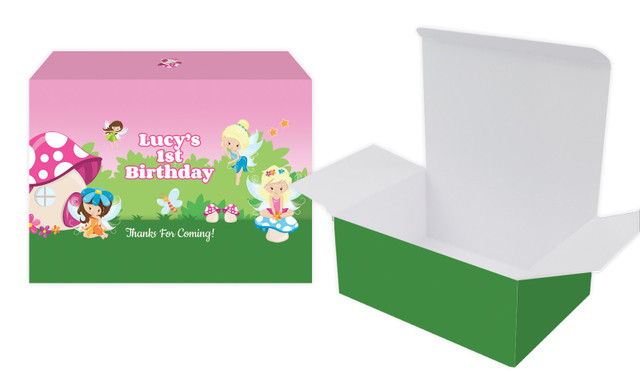 Fairy Garden Kids Party Personalised Tuck Gift Box