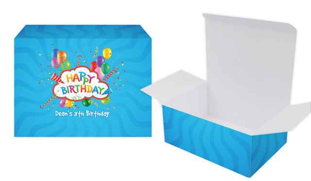Happy Confetti Kids Party Personalised Tuck Gift Box
