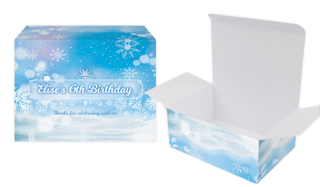 Ice Princess Kids Party Personalised Tuck Gift Box
