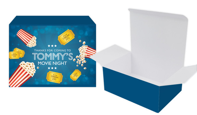Movie Night Kids Party Personalised Tuck Gift Box