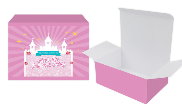 Princess Castle Kids Party Personalised Tuck Gift Box