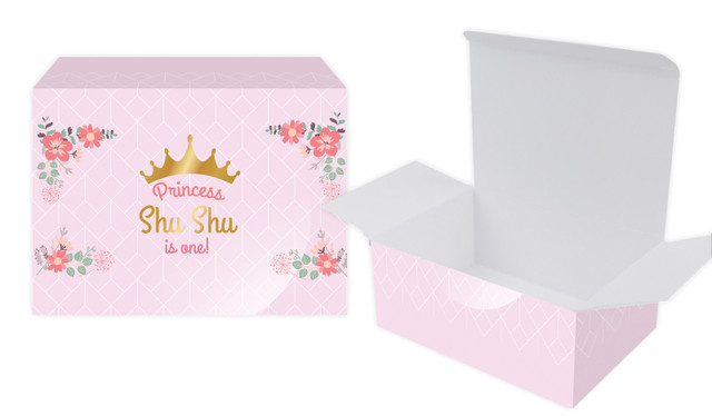 Princess Tiara Kids Party Personalised Tuck Gift Box