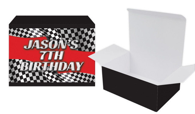 Racing Car Kids Party Personalised Tuck Gift Box