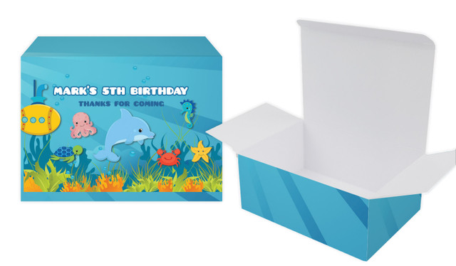 Under The Sea Kids Party Personalised Tuck Gift Box