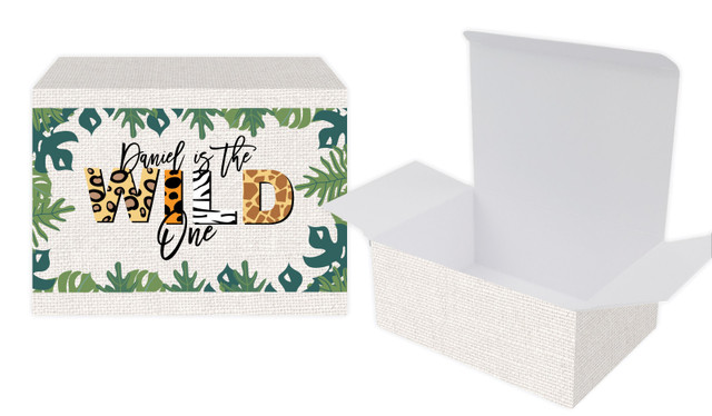 Wild One Kids Party Personalised Tuck Gift Box