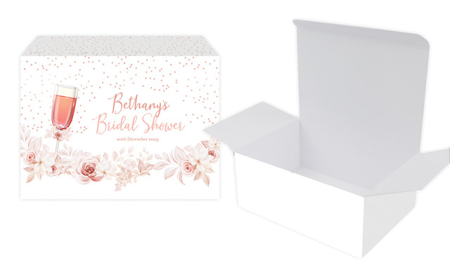 Bubbly Bridal Shower Personalised Tuck Gift Box