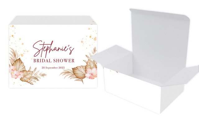 Tropical Bridal Shower Personalised Tuck Gift Box