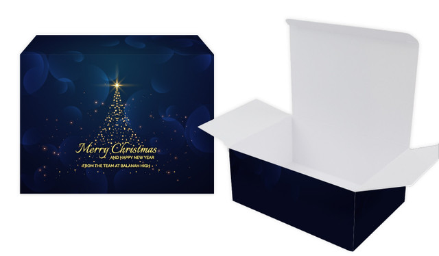 Blue Night Christmas Personalised Tuck Gift Box