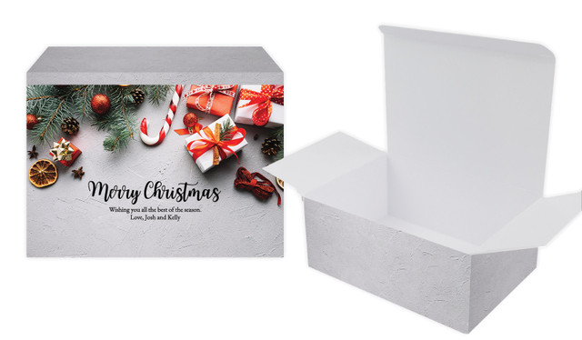 Christmas Background Christmas Personalised Tuck Gift Box