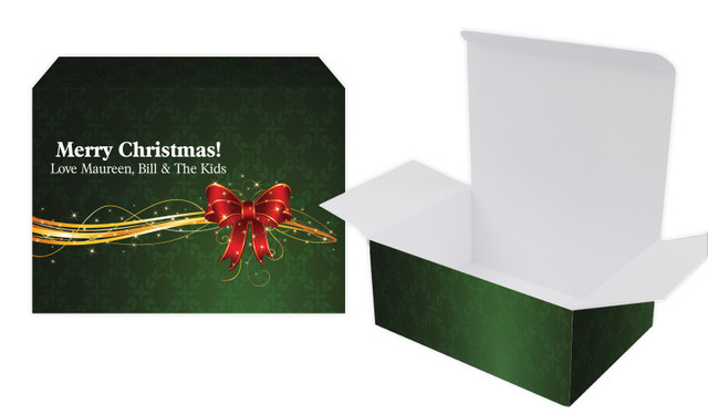 Christmas Bow Christmas Personalised Tuck Gift Box