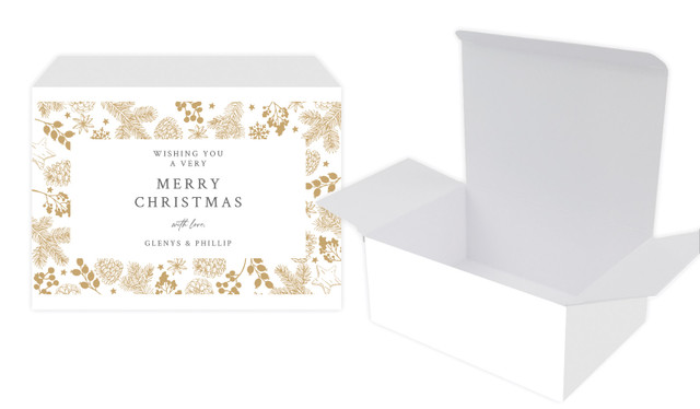 Elegant Underbrush Christmas Personalised Tuck Gift Box
