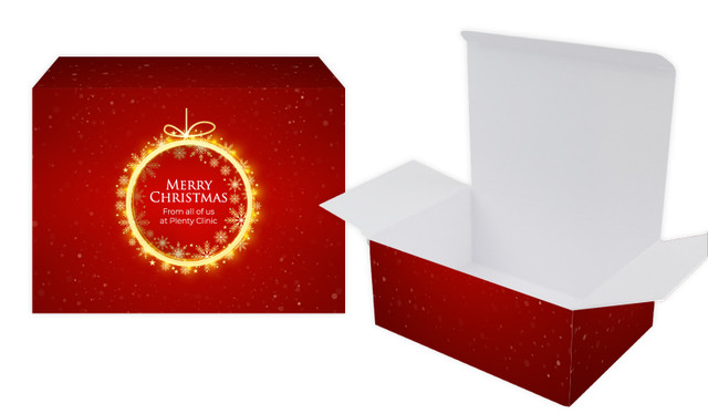 Glowing Bauble Christmas Personalised Tuck Gift Box