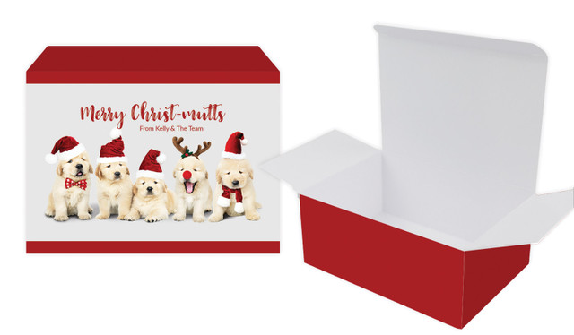 Gorgeous Puppies Christmas Personalised Tuck Gift Box