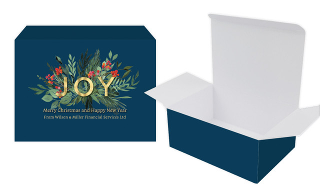 Joy Christmas Personalised Tuck Gift Box