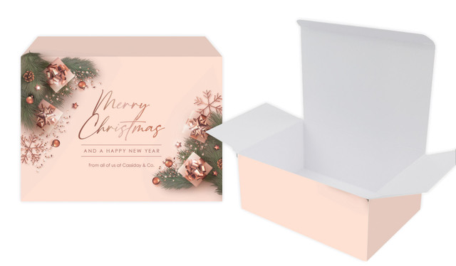 Rose Gold Gifts Christmas Personalised Tuck Gift Box