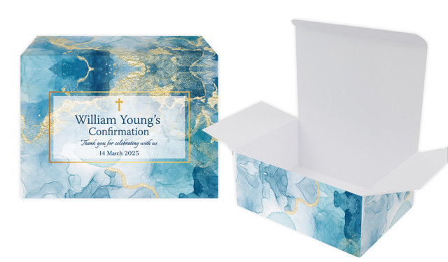 Abstract Background Confirmation Personalised Tuck Gift Box